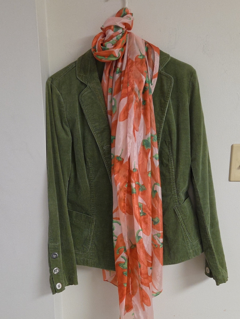 hazel Olive Green Corduroy Blazer